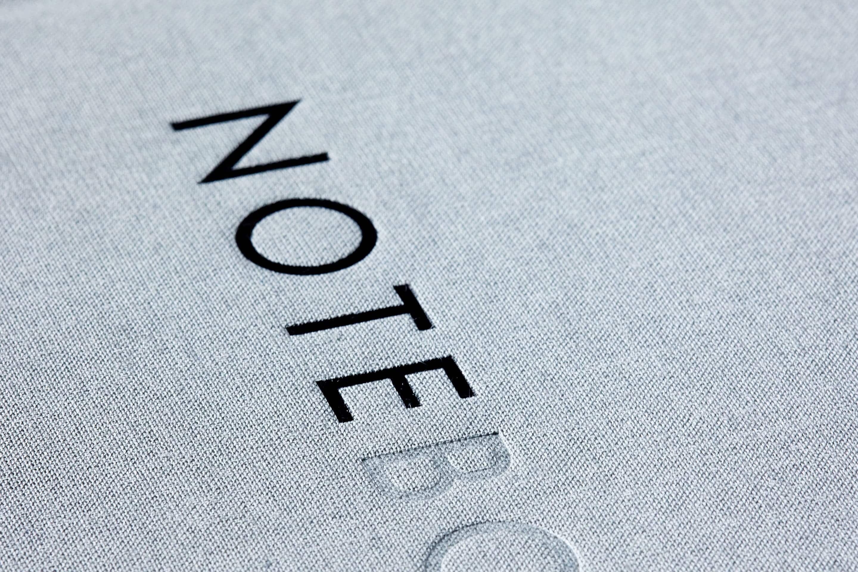 detailshot notebook